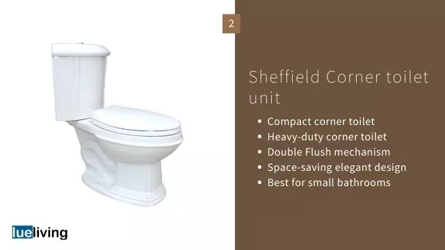 corner toilet unit