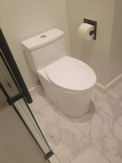 image of a installed horow one piece toilet