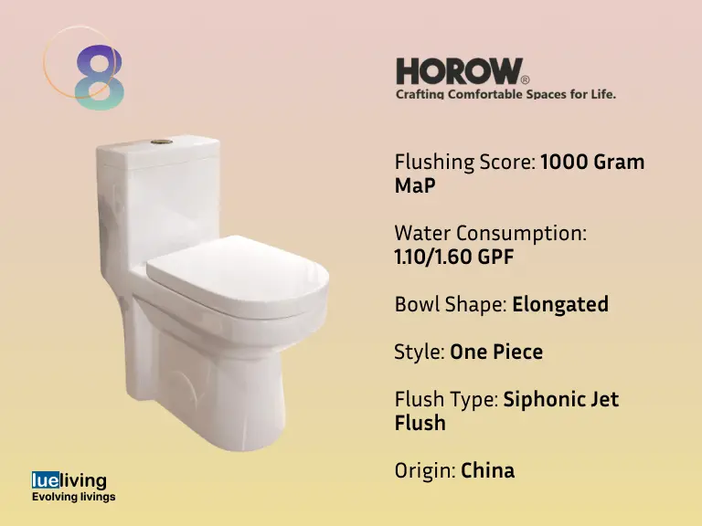 horow small and compact high flushing toilet