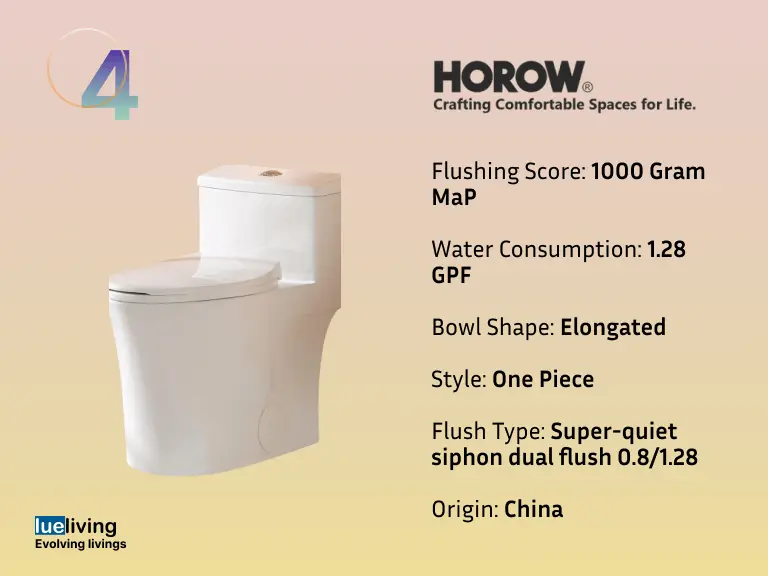 horow super quiet good flushing toilet